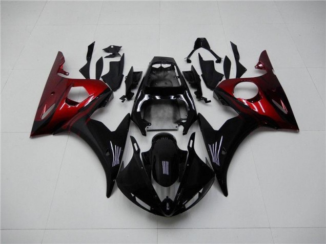 Cheapest 2003-2005 Black Red Yamaha YZF R6 Motorcycle Replacement Fairings
