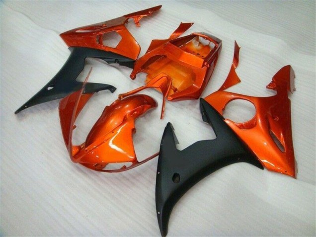 Cheapest 2003-2005 Orange Black Yamaha YZF R6 Motorcycle Fairings