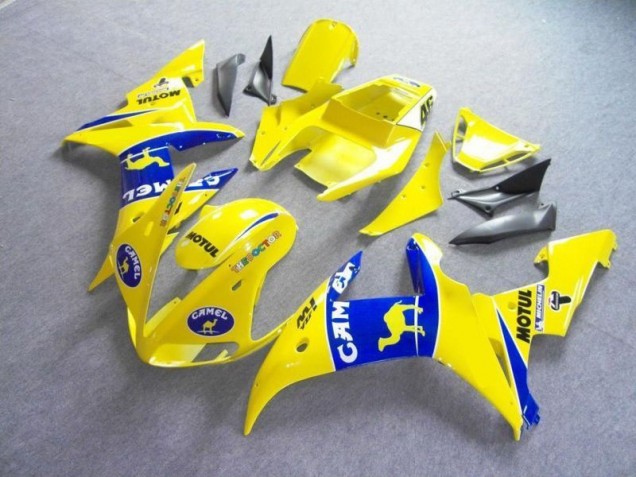 Cheapest 2003-2005 Yellow Blue Motul Camel Yamaha YZF R6 Bike Fairings