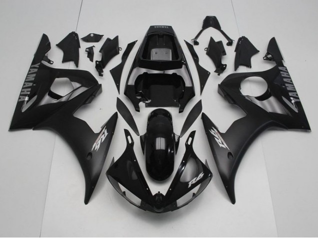 Cheapest 2003-2005 Black with Silver Decals Yamaha YZF R6 Motorcycle Fairing Kits