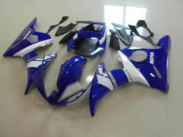 Cheapest 2003-2005 Blue White Yamaha YZF R6 Motorcycle Fairing Kit