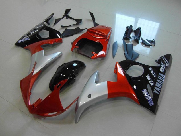 Cheapest 2003-2005 Orange Silver Black Yamaha YZF R6 Bike Fairings