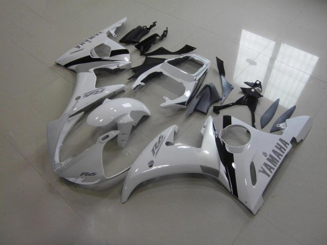 Cheapest 2003-2005 White and Grey Decals Yamaha YZF R6 Bike Fairing Kit Cheapest 2003-2005 White and Grey Decals Yamaha YZF R6 Bike Fairing Kit