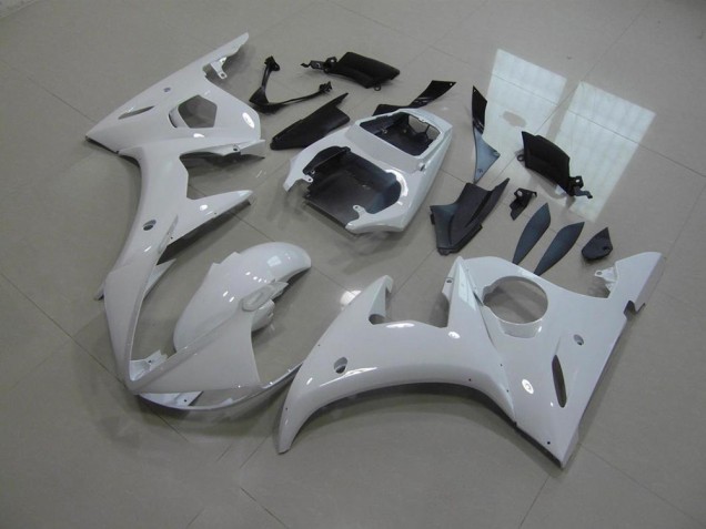 Cheapest 2003-2005 White No Decals Yamaha YZF R6 Motorcylce Fairings