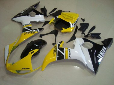 Cheapest 2003-2005 Yellow Aniversary Yamaha YZF R6 Motorcycle Fairings