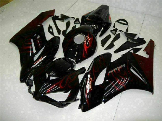 Cheapest 2004-2005 Red Flame Black Honda CBR1000RR Replacement Fairings
