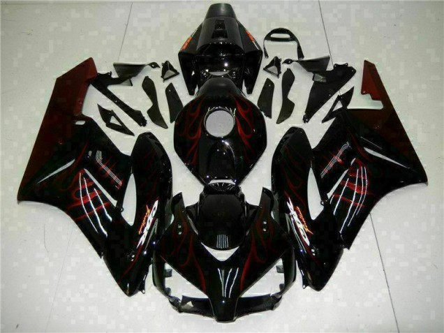 Cheapest 2004-2005 Red Flame Black Honda CBR1000RR Replacement Fairings