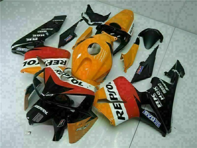Cheapest 2005-2006 Orange Black Repsol Honda CBR600RR Motorbike Fairing