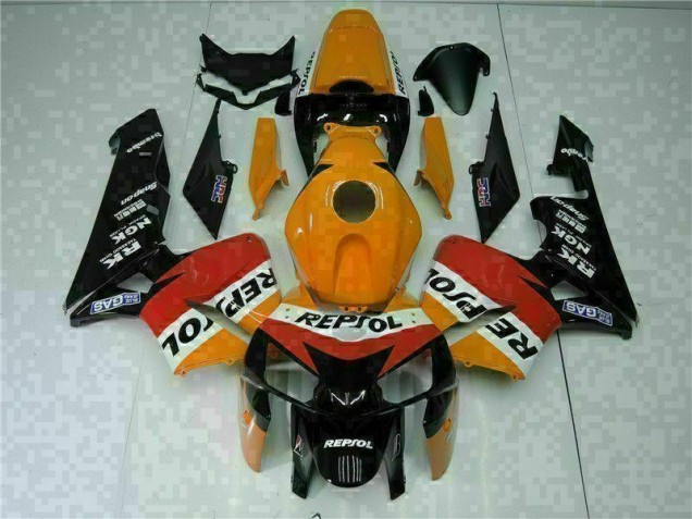 Cheapest 2005-2006 Orange Black Repsol Honda CBR600RR Motorbike Fairing