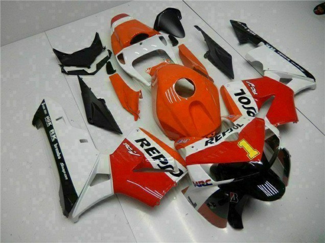 Cheapest 2005-2006 Orange Repsol Honda CBR600RR Bike Fairing Kit
