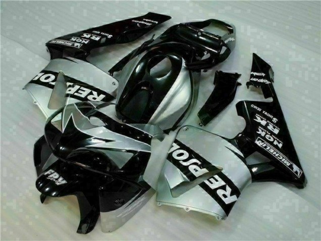 Cheapest 2005-2006 Black Silver Repsol Honda CBR600RR Motorcycle Fairings Kit