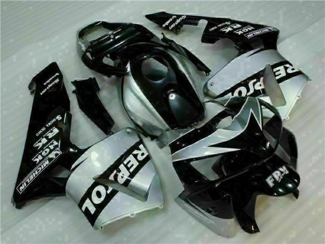 Cheapest 2005-2006 Black Silver Repsol Honda CBR600RR Motorcycle Fairings Kit