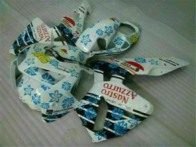 Cheapest 2005-2006 White Blue Nastro Azzurro 46 Honda CBR600RR Motorcycle Fairing