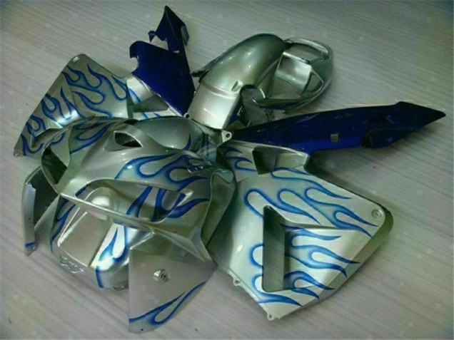 Cheapest 2005-2006 White Blue Flame Honda CBR600RR Motorcycle Fairing Kit