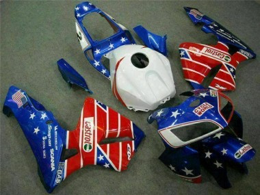 Cheapest 2005-2006 Blue Red Cycle World Castrol Honda CBR600RR Motorcycle Fairings Kit
