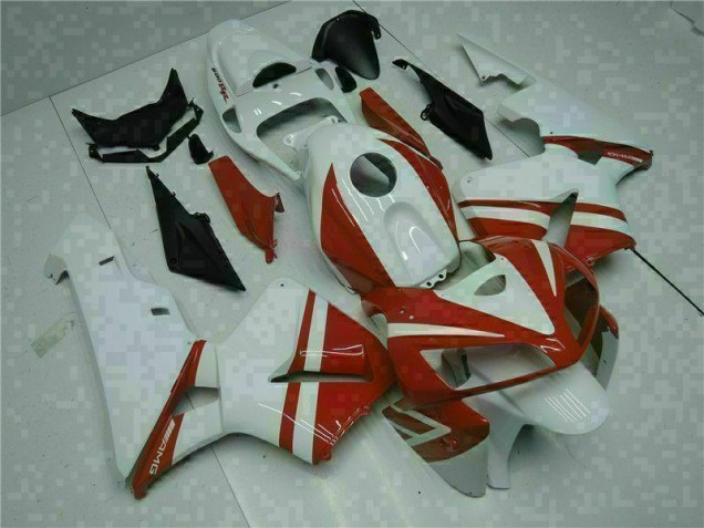 Cheapest 2005-2006 White Red Honda CBR600RR Motorcycle Fairings