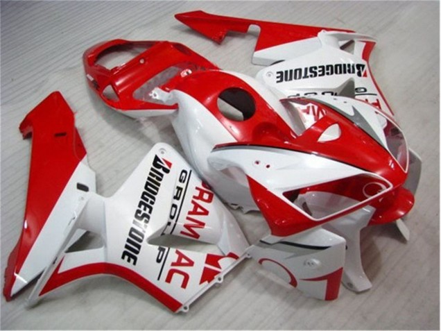 Cheapest 2005-2006 Red White Honda CBR600RR Bike Fairings