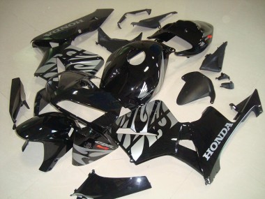 Cheapest 2005-2006 Black White Flame Honda CBR600RR Bike Fairing