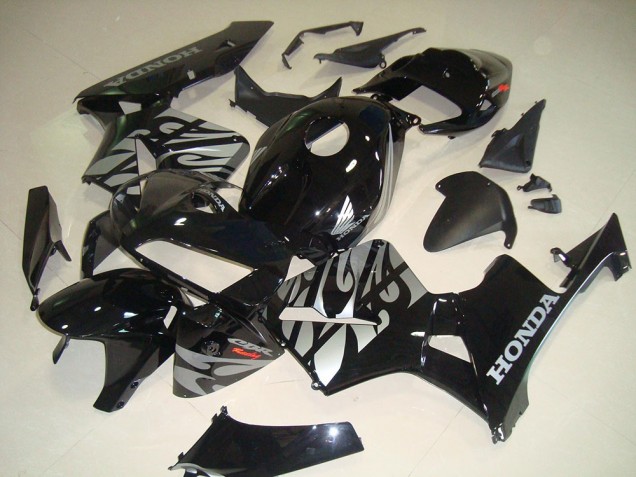 Cheapest 2005-2006 Black White Flame Honda CBR600RR Bike Fairing