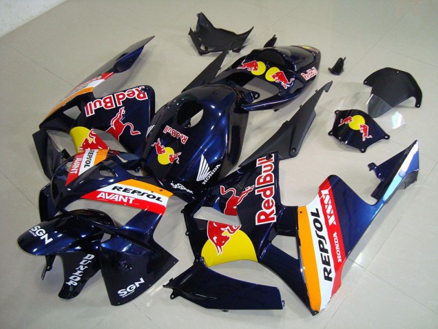 Cheapest 2005-2006 Dark Blue Red Bull Repsol Honda CBR600RR Motorcycle Fairings Kits