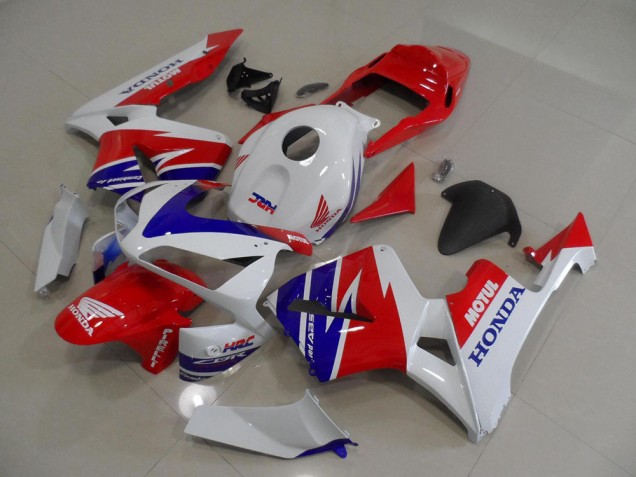 Cheapest 2005-2006 White Blue Red Motul HRC Honda CBR600RR Moto Fairings