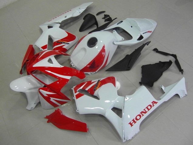 Cheapest 2005-2006 Red White Honda CBR600RR Replacement Motorcycle Fairings