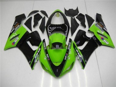 Cheapest 2005-2006 Green Kawasaki ZX6R Motorcycle Fairings Kit