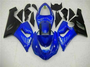 Cheapest 2005-2006 Blue Kawasaki ZX6R Motorcycle Fairing Kit