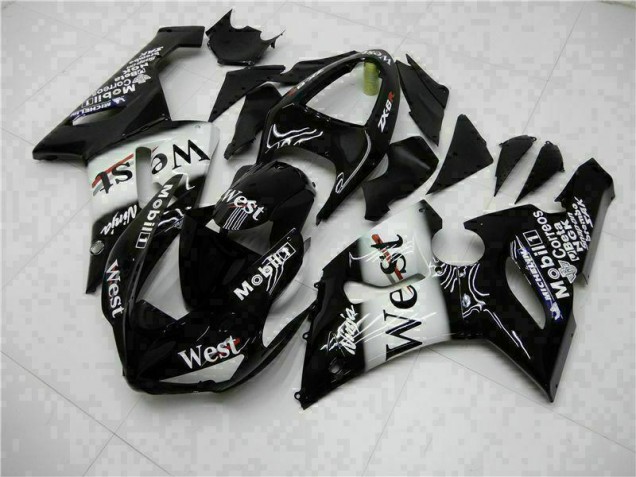 Cheapest 2005-2006 Black Kawasaki ZX6R Bike Fairings