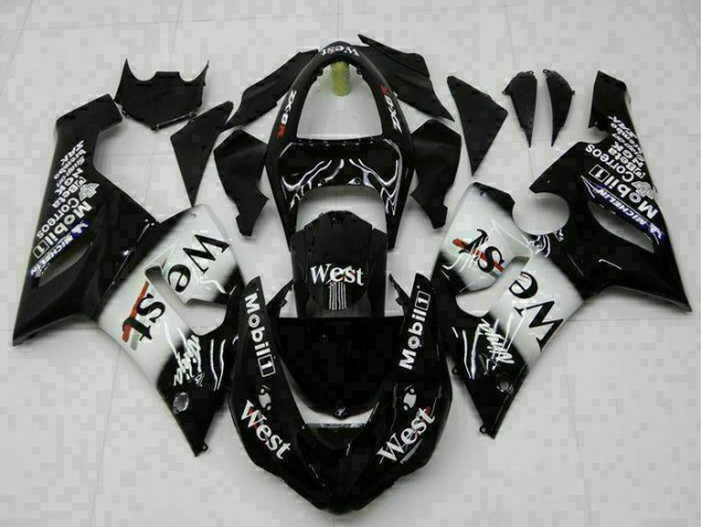 Cheapest 2005-2006 Black Kawasaki ZX6R Bike Fairings