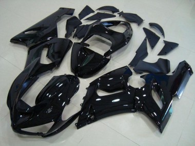 Cheapest 2005-2006 Glossy Black Kawasaki ZX6R Motorcycle Fairings