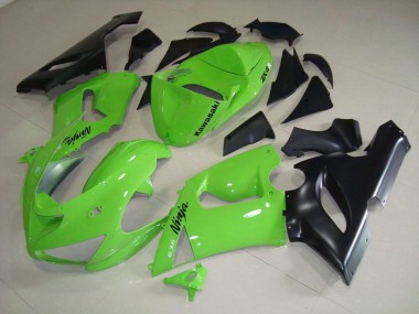 Cheapest 2005-2006 Lime Green Kawasaki ZX6R Bike Fairings