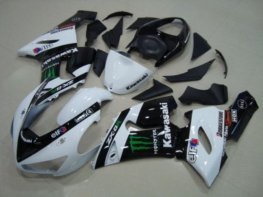Cheapest 2005-2006 White Monster Kawasaki ZX6R Motor Bike Fairings