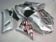 Cheapest 2005-2006 Silver Red Flames Kawasaki ZX6R Motorcycle Fairings