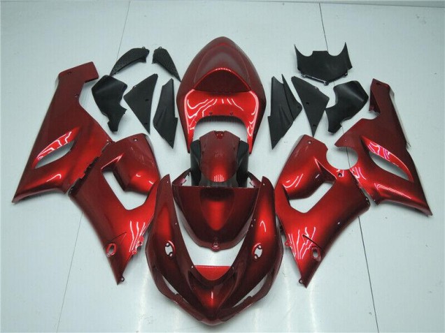 Cheapest 2005-2006 Candy Red Kawasaki ZX6R Motorcycle Fairing Kits Cheapest 2005-2006 Candy Red Kawasaki ZX6R Motorcycle Fairing Kits