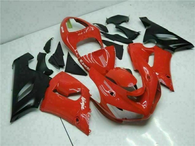Cheapest 2005-2006 Red Kawasaki ZX6R Bike Fairing Kit