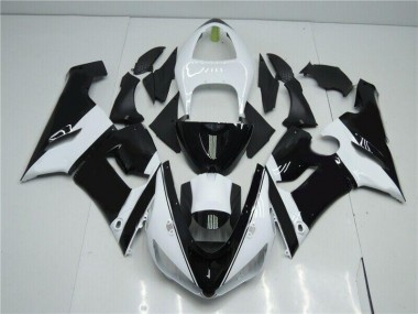 Cheapest 2005-2006 Black White Kawasaki ZX6R Moto Fairings
