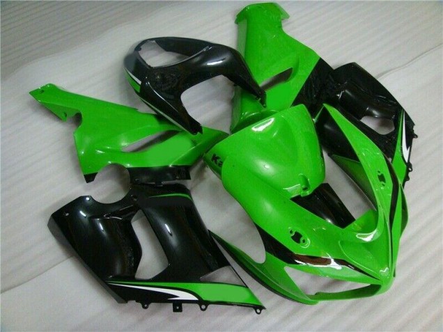 Cheapest 2005-2006 Green White Black Kawasaki ZX6R Motorcyle Fairings