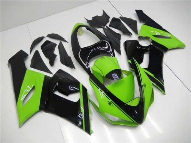 Cheapest 2005-2006 Green Black Kawasaki ZX6R Motor Fairings