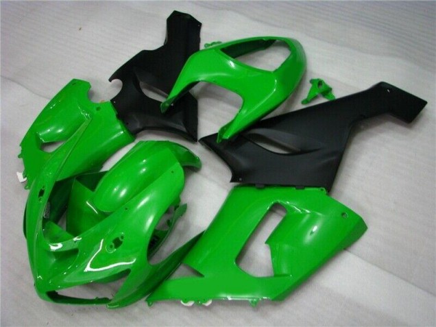 Cheapest 2005-2006 Green Matte Black Kawasaki ZX6R Motorcycle Fairing