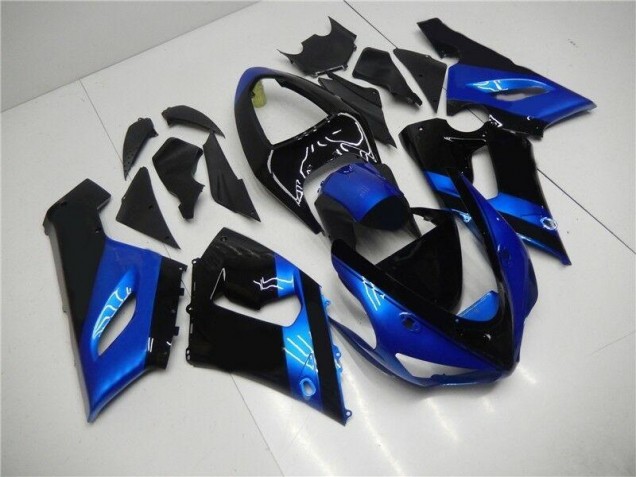 Cheapest 2005-2006 Blue Black Kawasaki ZX6R Motorcycle Fairing Kits Cheapest 2005-2006 Blue Black Kawasaki ZX6R Motorcycle Fairing Kits
