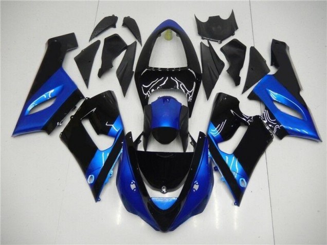 Cheapest 2005-2006 Blue Black Kawasaki ZX6R Motorcycle Fairing Kits Cheapest 2005-2006 Blue Black Kawasaki ZX6R Motorcycle Fairing Kits