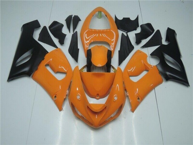 Cheapest 2005-2006 Orange Black Kawasaki ZX6R Bike Fairings