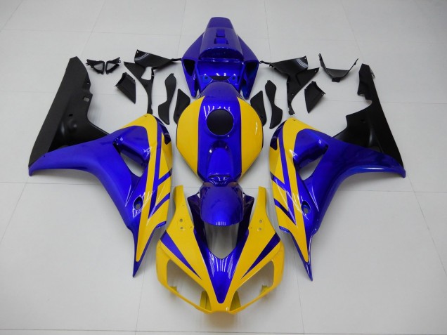 Cheapest 2006-2007 Yellow Blue Honda CBR1000RR Replacement Motorcycle Fairings