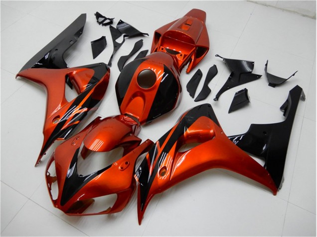 Cheapest 2006-2007 Orange Black Honda CBR1000RR Motorcycle Fairings Kit