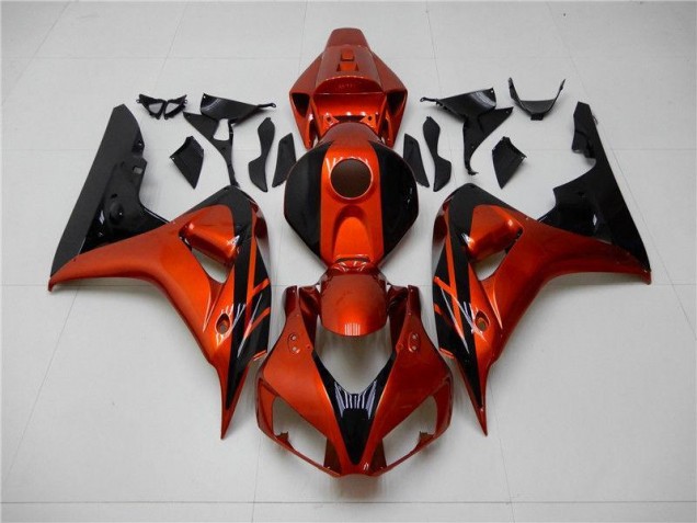 Cheapest 2006-2007 Orange Black Honda CBR1000RR Motorcycle Fairings Kit