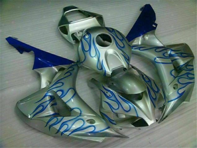 Cheapest 2006-2007 Blue Flame Silver Honda CBR1000RR Motorcycle Fairing Kits