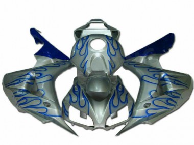 Cheapest 2006-2007 Blue Flame Silver Honda CBR1000RR Motorcycle Fairing Kits