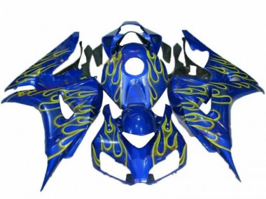 Cheapest 2006-2007 Yellow Flame Blue Honda CBR1000RR Replacement Fairings