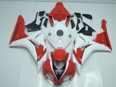 Cheapest 2006-2007 Orange Red and White Honda CBR1000RR Moto Fairings